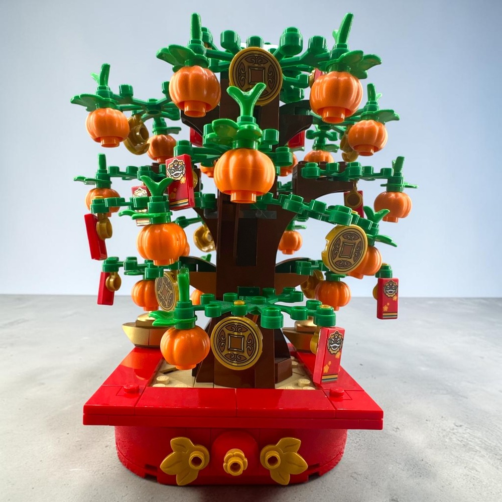 LEGO Money Tree 40648 Chinese New Year Set Red Gold COMPLETE Assembled NO BOX